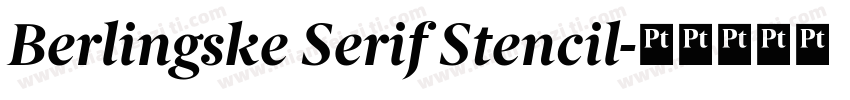Berlingske Serif Stencil字体转换